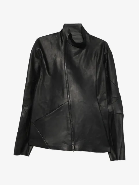 Leon Emanuel Blanck asymmetric-zip leather jacket