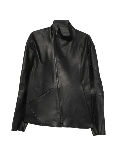 Leon Emanuel Blanck asymmetric-zip leather jacket