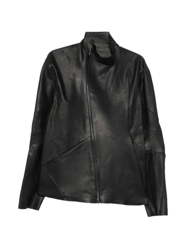 Leon Emanuel Blanck asymmetric-zip Leather Jacket | Black | FARFETCH