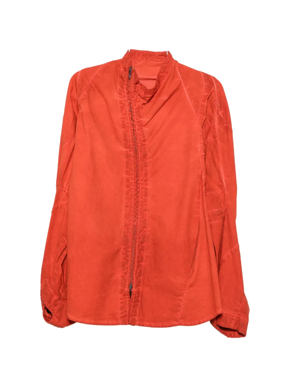Leon Emanuel Blanck asymmetric-zip shirt jacket - Orange