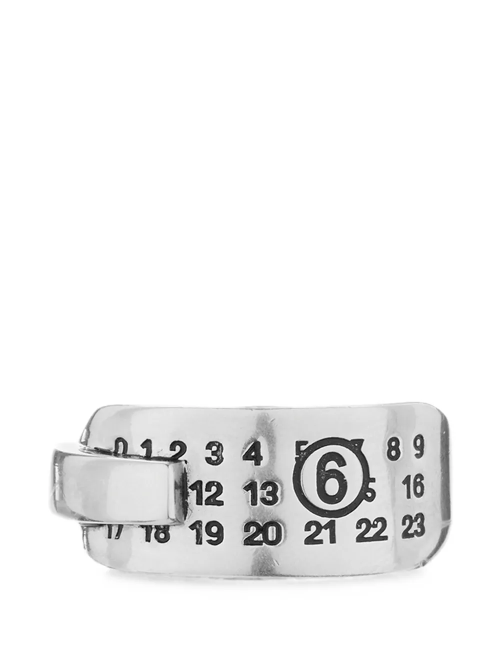 MM6 Maison Margiela Numeric-logo engraved ring · M