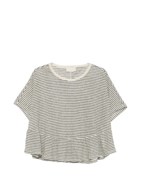 I BLUES striped peplum T-shirt