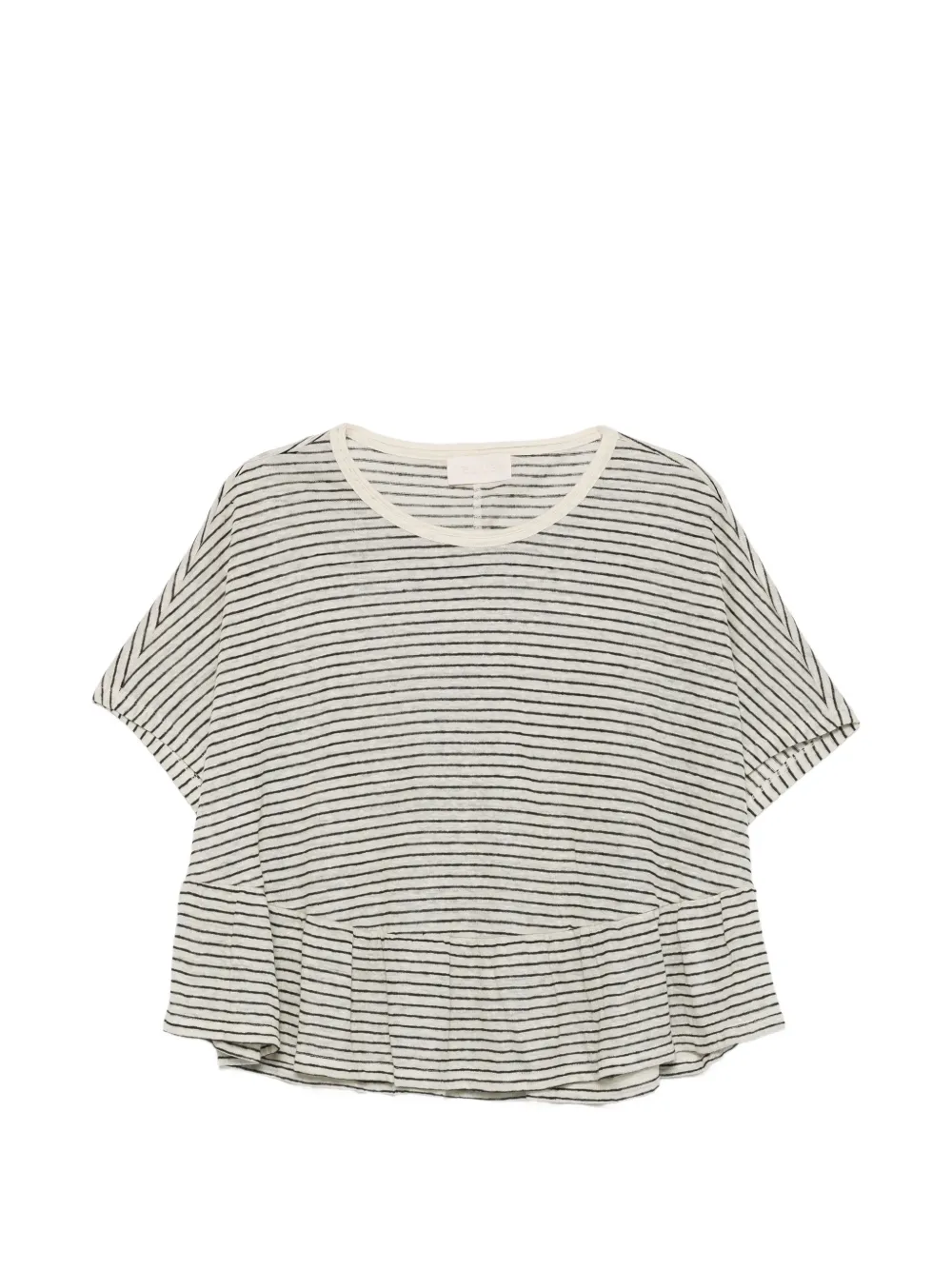 I BLUES striped peplum T-shirt