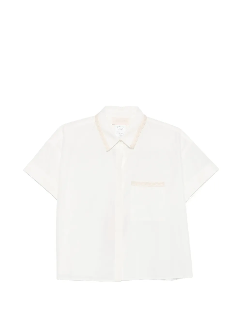 I BLUES lace-trim short-sleeve shirt
