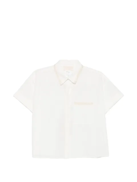 I BLUES lace-trim short-sleeve shirt