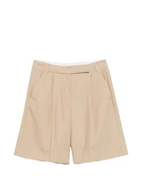 I BLUES pleated twill shorts