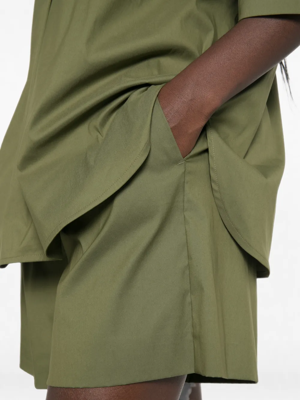 I BLUES Shorts met geplooid detail Groen