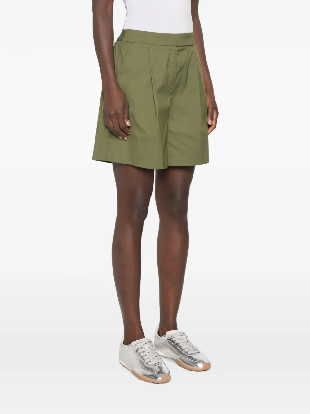 I BLUES Shorts met geplooid detail Groen