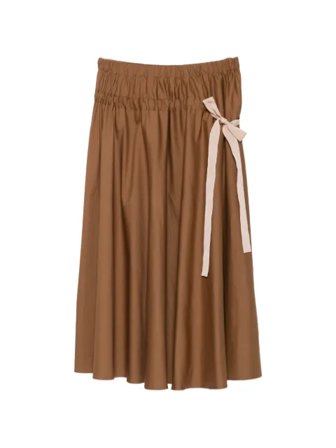 I BLUES bow-detail midi skirt