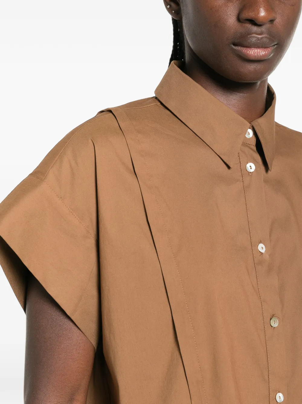 I BLUES Cropped button-down blouse Bruin
