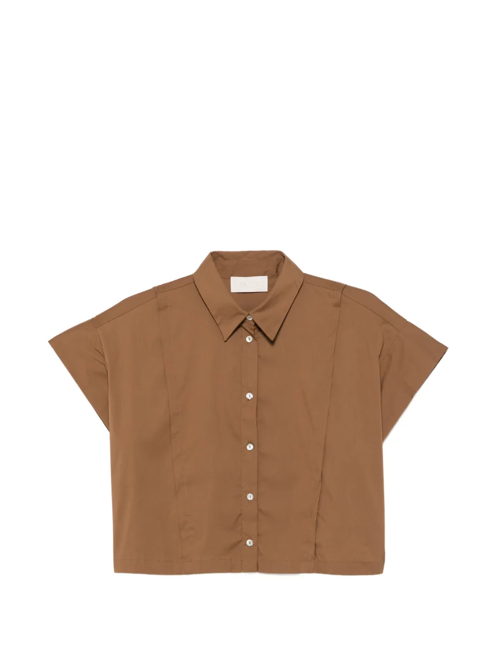 I BLUES cropped button-down shirt