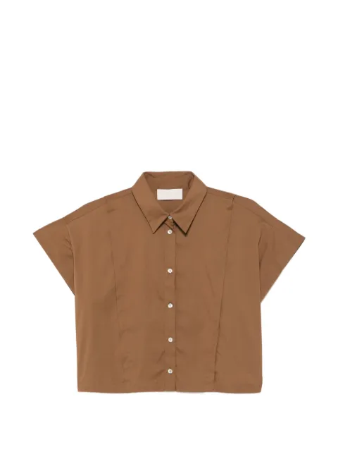 I BLUES cropped button-down shirt