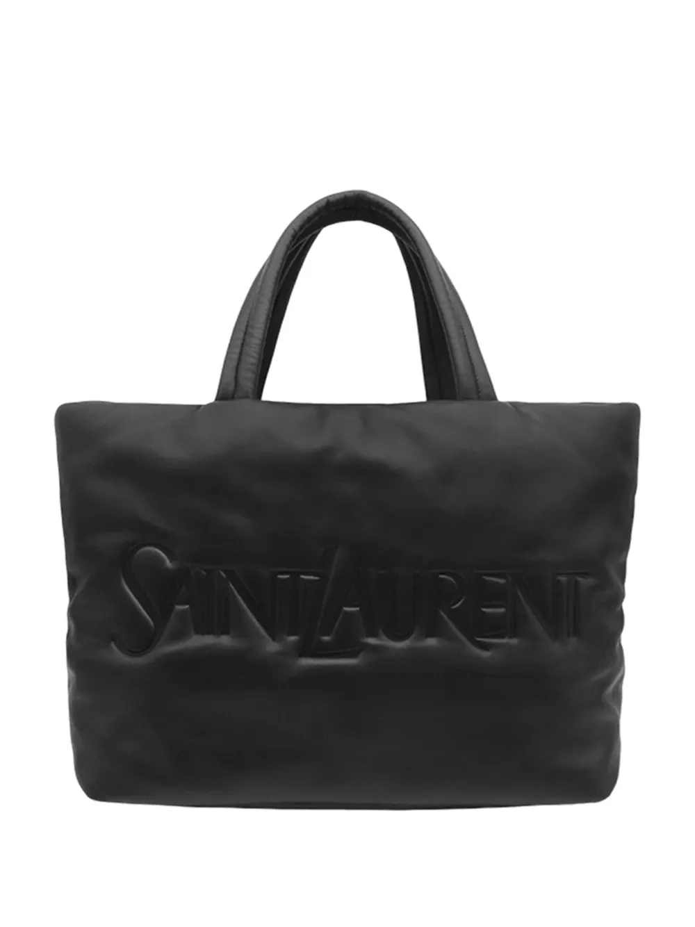 Saint Laurent Pre-Owned 2013-2026 Lambskin Wide Puffer tote bag - Schwarz