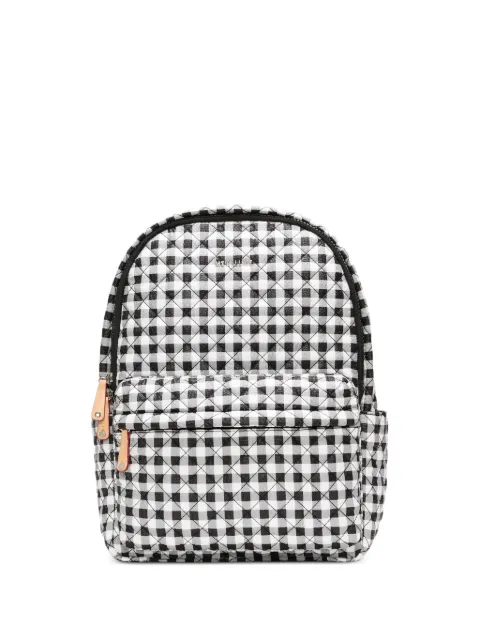 Mz Wallace Metro Deluxe gingham quilted backpack