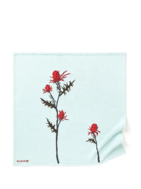 Barrie embossed thistle-motif scarf