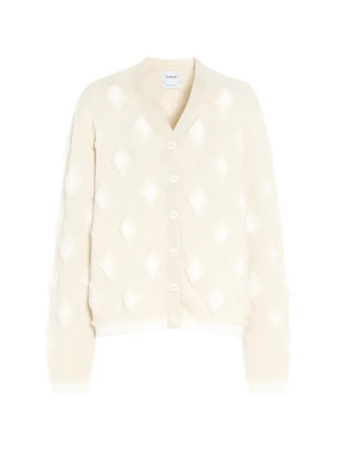Barrie argyle-motif cashmere cardigan
