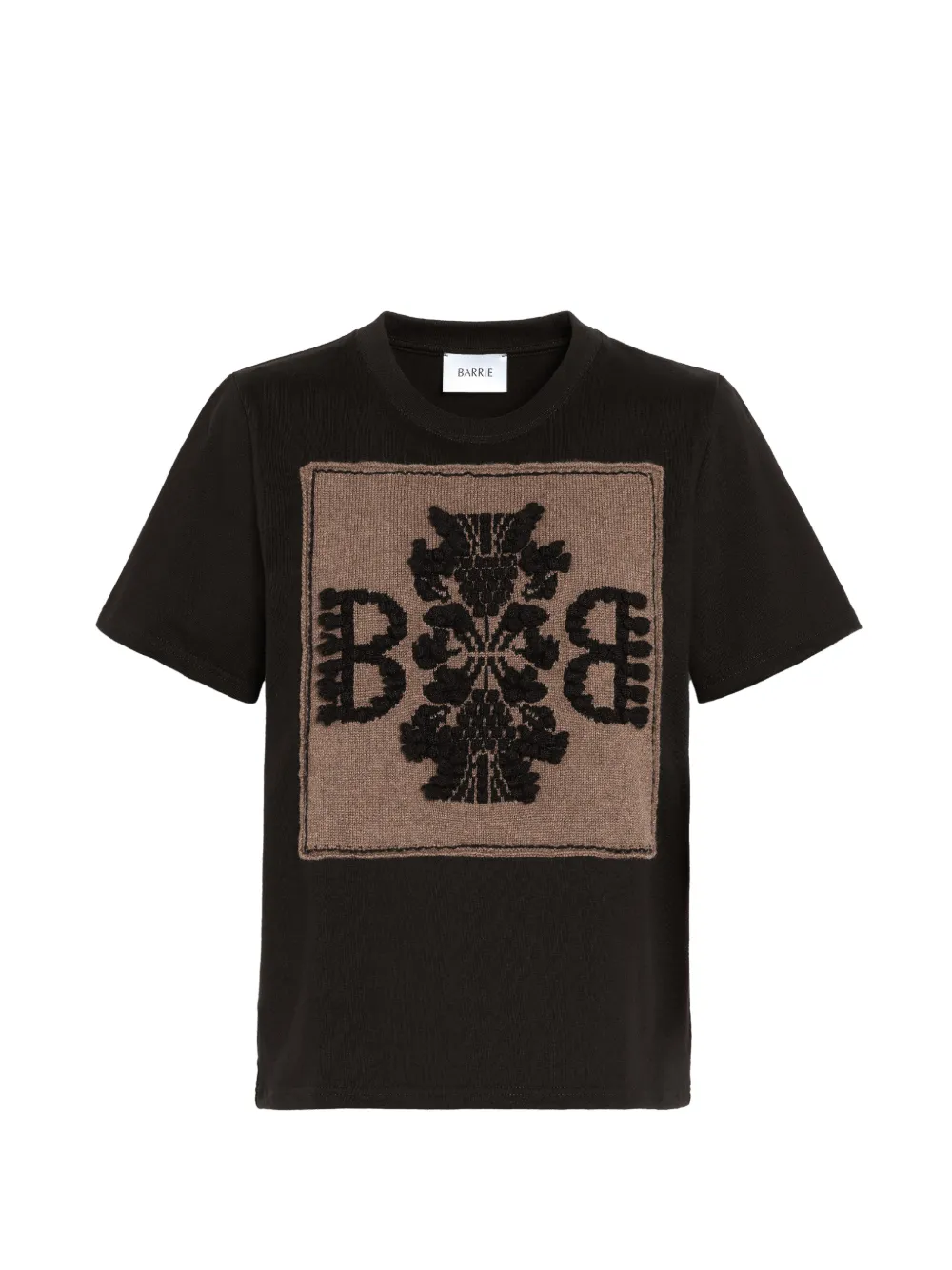 Barrie cashmere-patch T-shirt Zwart