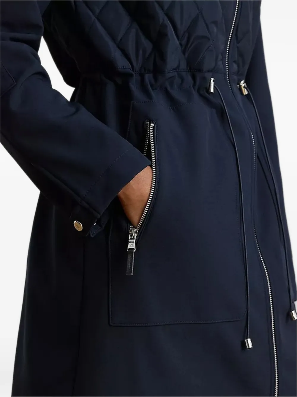 Lauren Ralph Lauren Jas met gewatteerd vlak en trekkoord Blauw