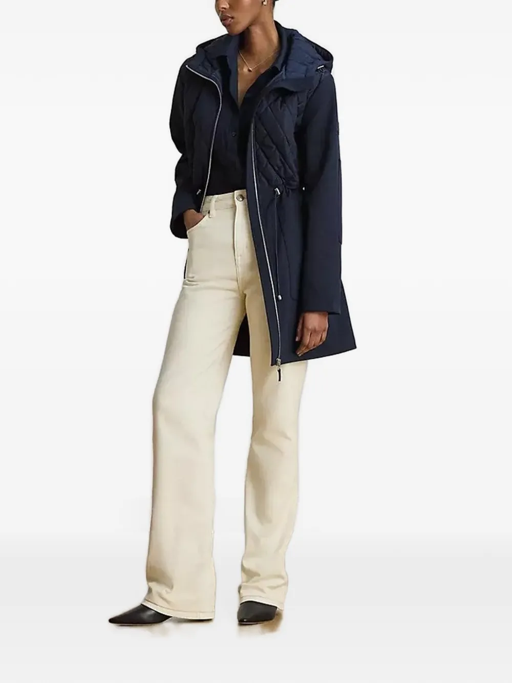 Lauren Ralph Lauren Jas met gewatteerd vlak en trekkoord Blauw
