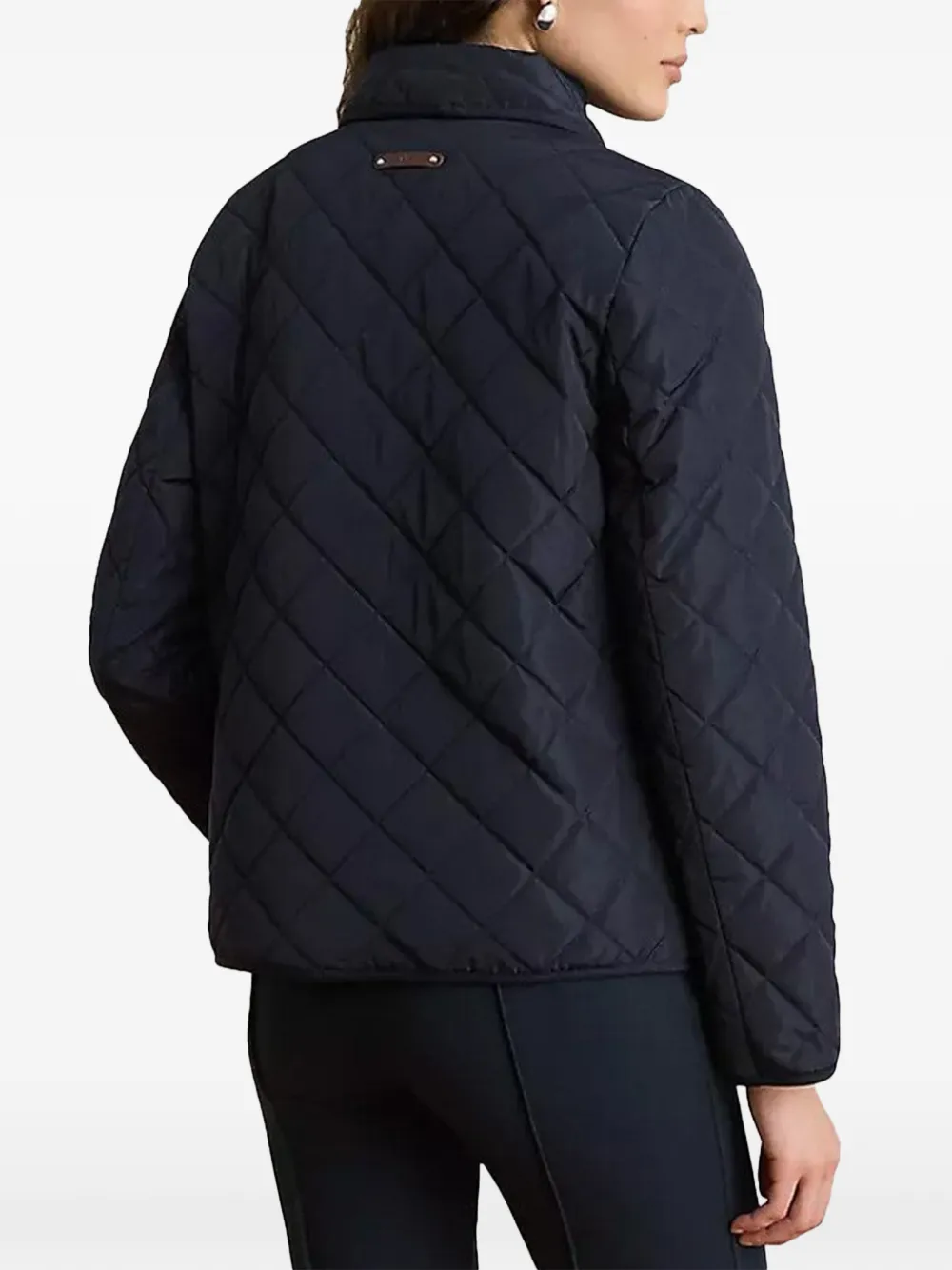 Lauren Ralph Lauren Gewatteerd jack met wapenschild-patch Blauw