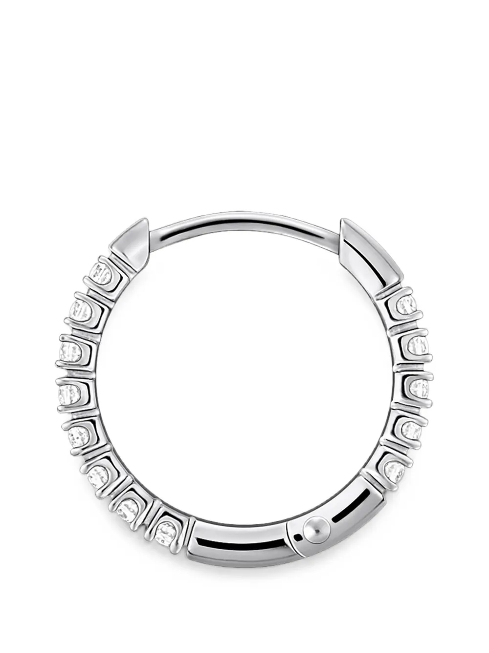 SABOTEUR diamond hoop earring - Argento