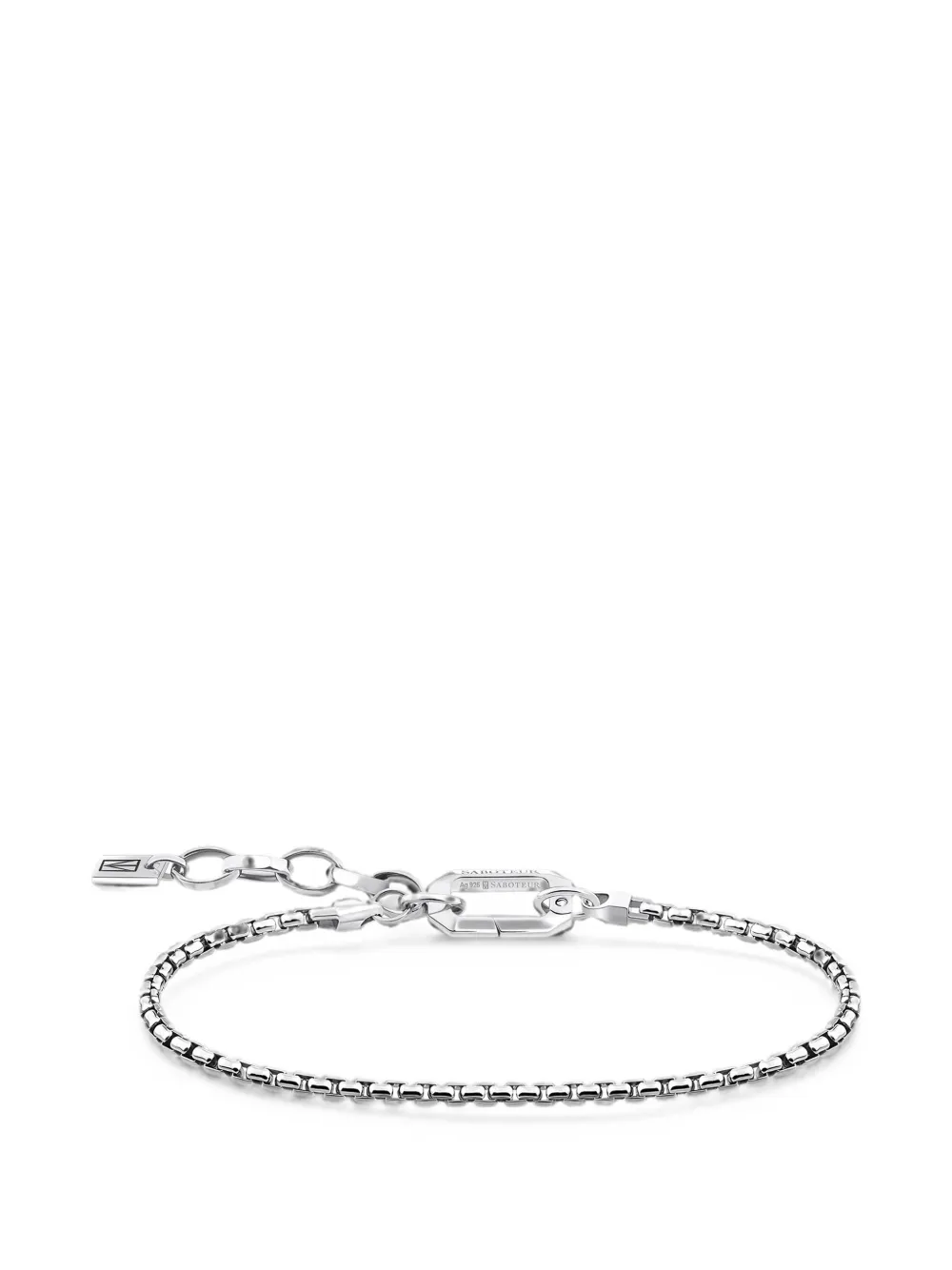 SABOTEUR box sterling-silver bracelet - Argento