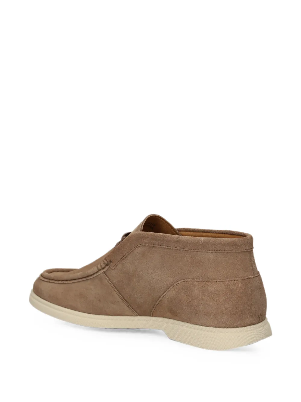 BOSS suede Desert boots with stitching details Beige