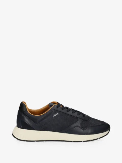 BOSS leather-panelled mesh sneakers