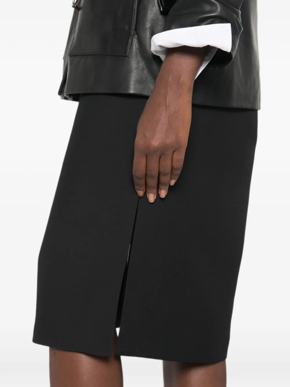 FENDI Midi-rok met zijsplit Zwart
