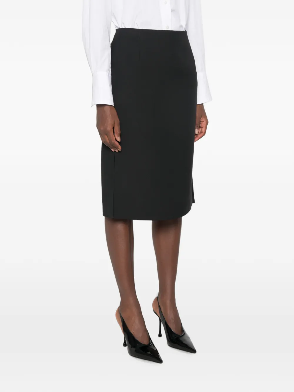 FENDI Midi-rok met zijsplit Zwart