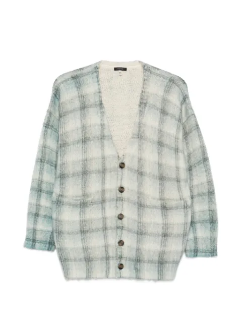 R13 plaid-pattern cardigan