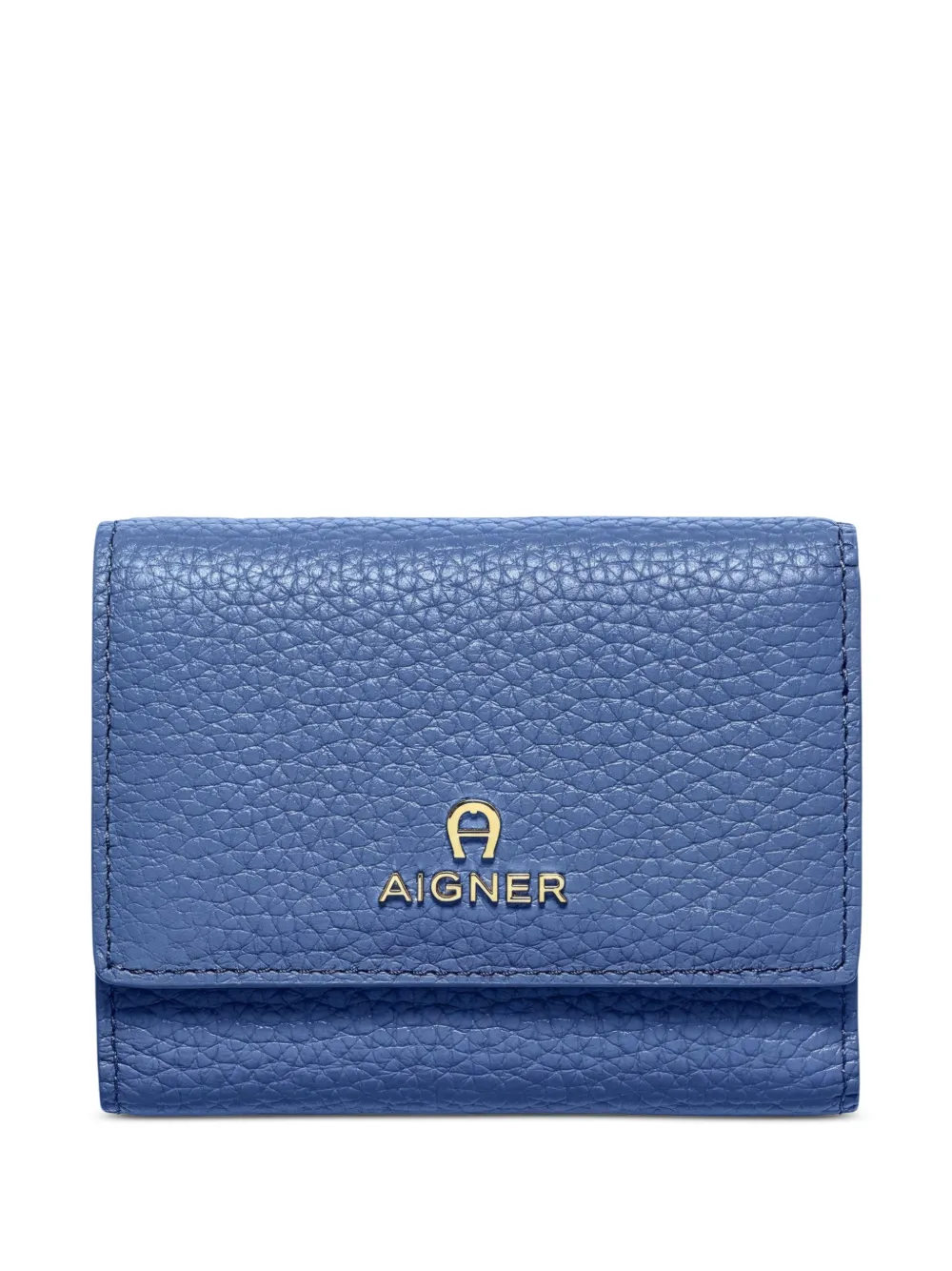 AIGNER Ivy pebbled-leather wallet - Blau