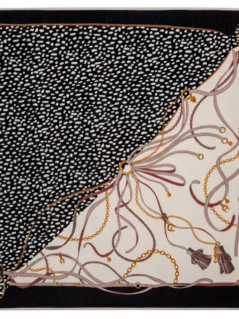 AIGNER logo-print chain-link scarf