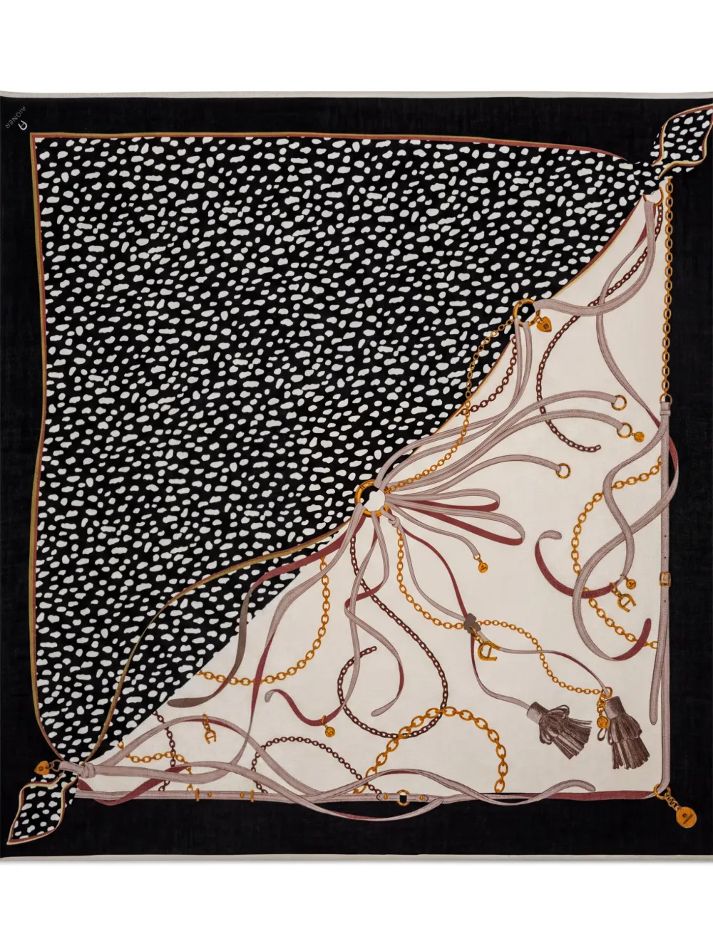 AIGNER logo-print chain-link scarf - Schwarz