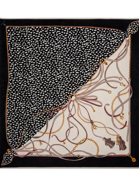 AIGNER logo-print chain-link scarf