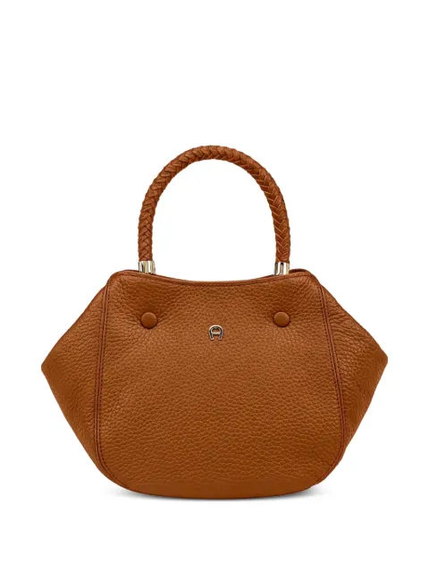 AIGNER small Carré Soft braided-handle tote bag