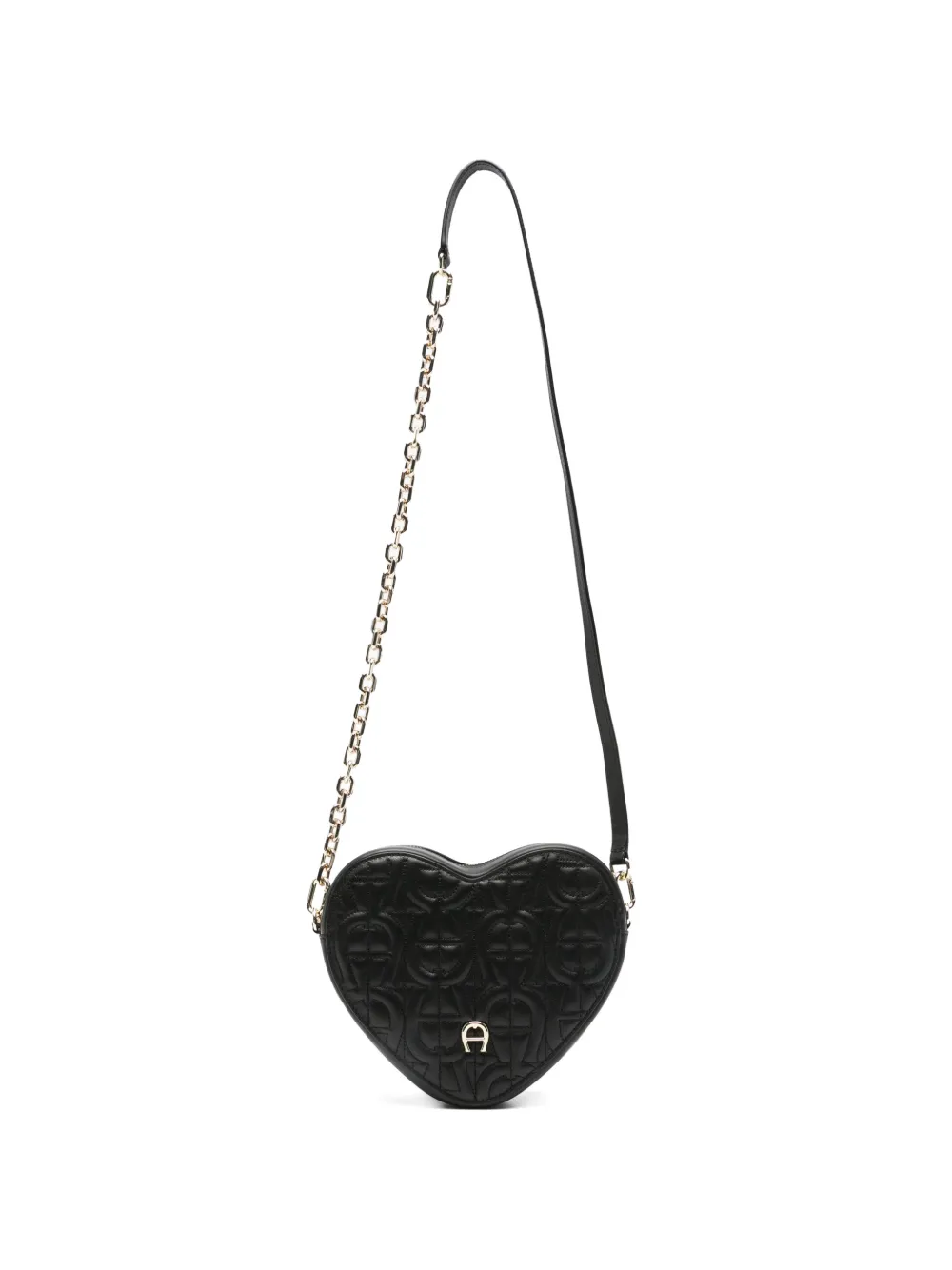 AIGNER Fashion quilted heart-shaped shoulder bag - Nero