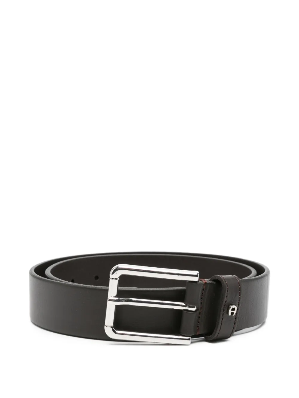 AIGNER logo-plaque leather belt - Marrone