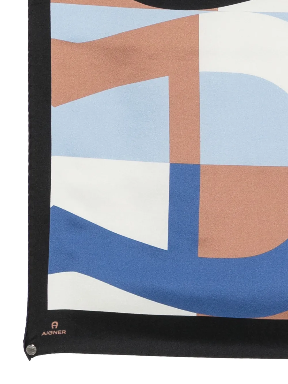 AIGNER logo-print scarf Zwart