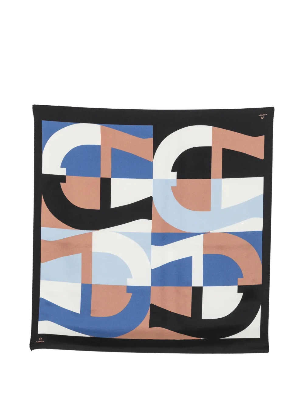 AIGNER logo-print scarf - Nero