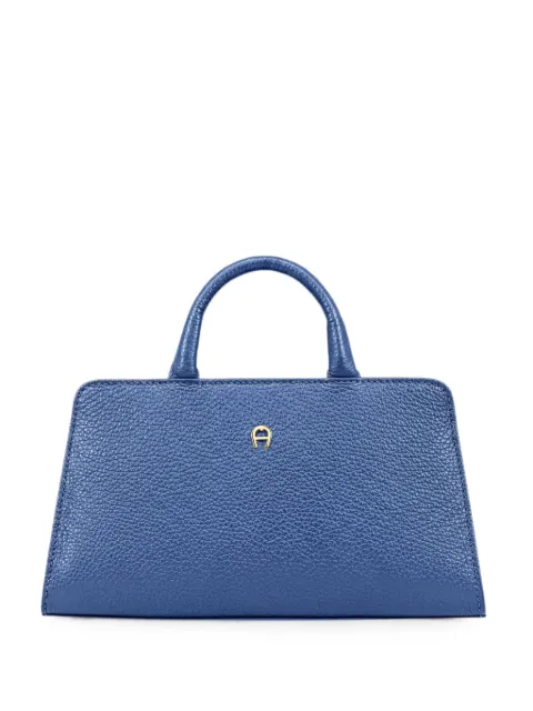 AIGNER mini Cybill pebbled leather tote bag