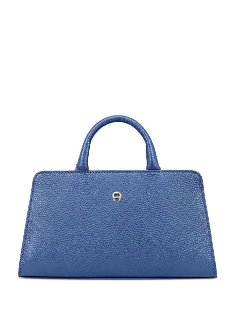AIGNER mini Cybill pebbled leather tote bag
