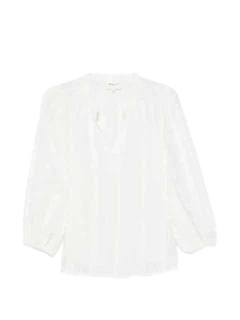 MAISON123 broderie-anglaise V-neck blouse