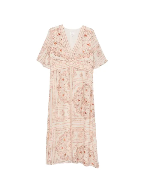 MAISON123 paisley-print V-neck midi dress