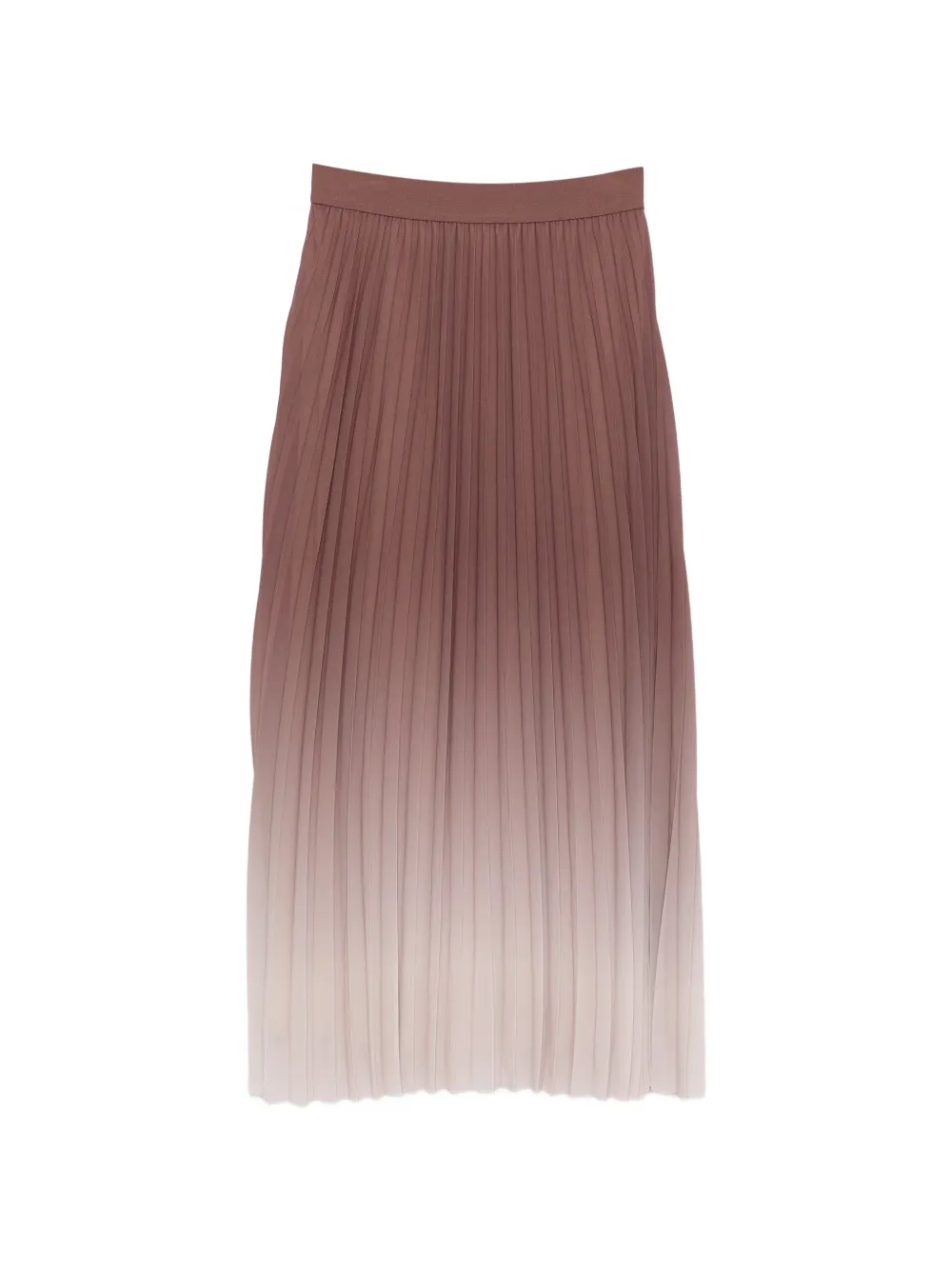 MAISON123 ombre-effect pleated midi skirt - Marrone