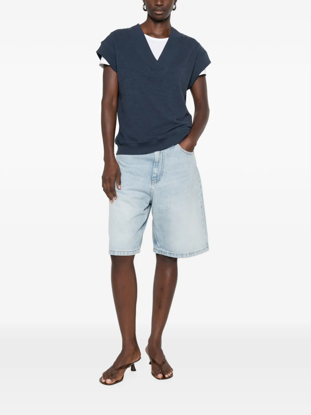 MAISON123 Mouwloze top Blauw