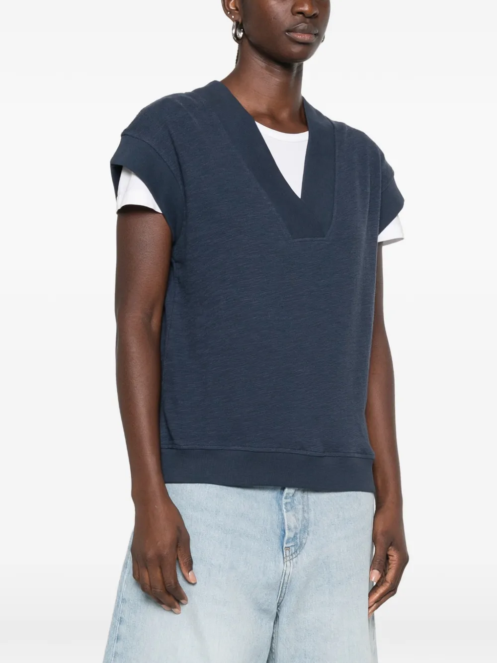 MAISON123 Mouwloze top Blauw