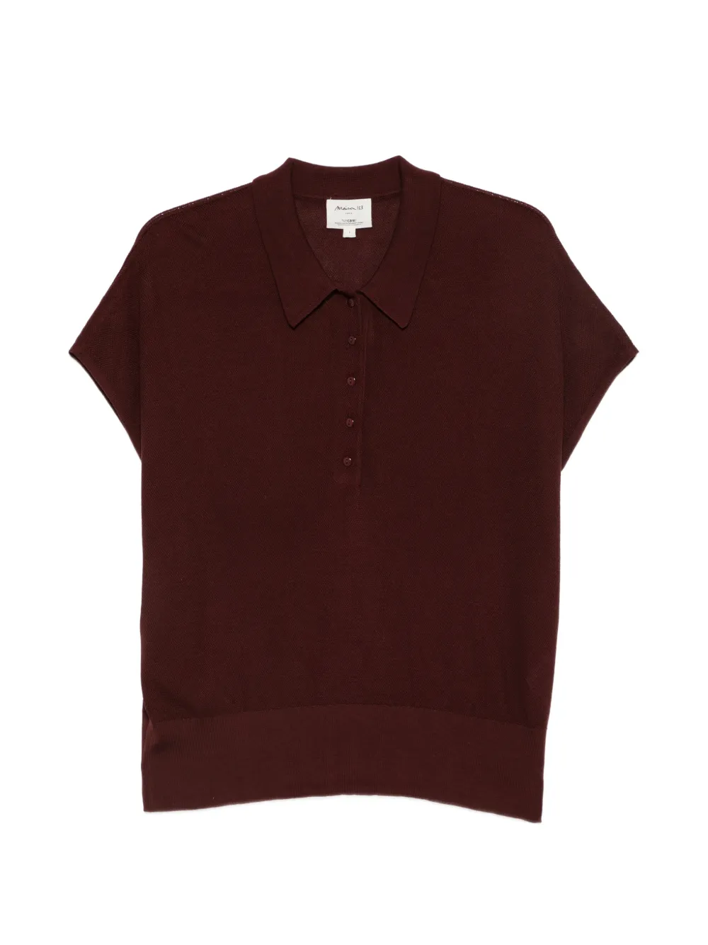 MAISON123 button-up short-sleeve polo top
