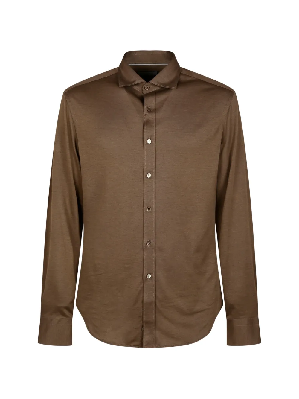 Canali Camicia in piqué - Marrone