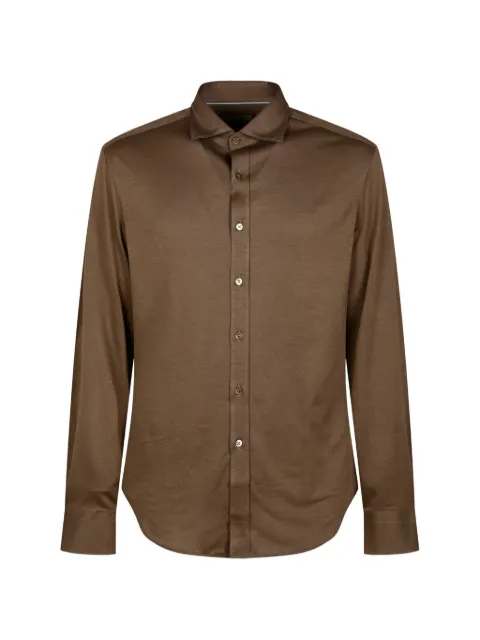 Canali pique-weave shirt